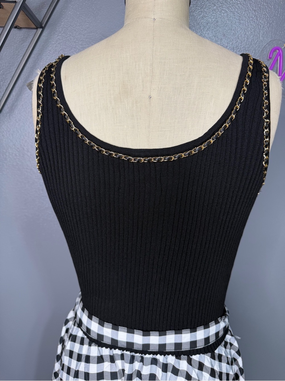 Gracia Black Ribbed dress - Picture 3 of 5